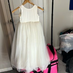 Ivory white Flower Girl dress.